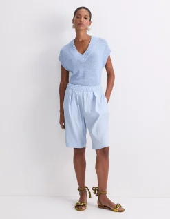 ROSA ELASTICATED LINEN SHORT