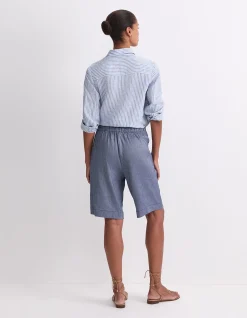 ROSA ELASTICATED LINEN SHORT