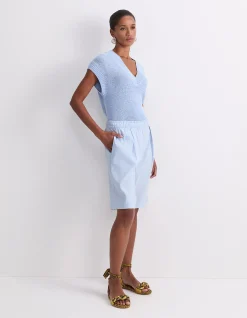 ROSA ELASTICATED LINEN SHORT