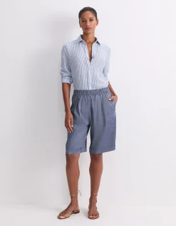 ROSA ELASTICATED LINEN SHORT