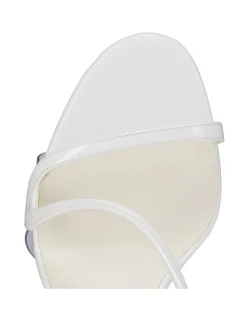 ROSA Z 100MM PATENT LIN BIANCO SANDALS