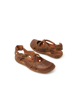 Rosalie 13 Brandy Leather Flat Shoes