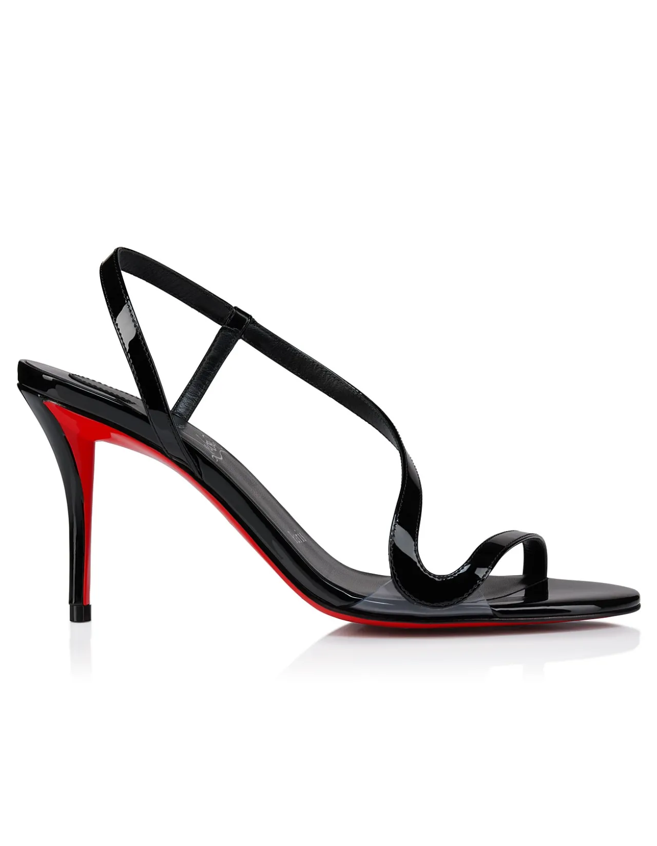 ROSA Z 80MM PATENT BLACK SANDAL