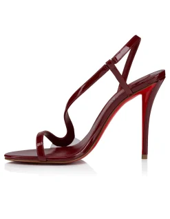 ROSA Z 100MM PATENT PVC LIN EMPIRE SANDALS