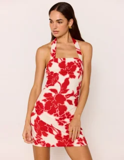 ROSELA HALTER MINI DRESS