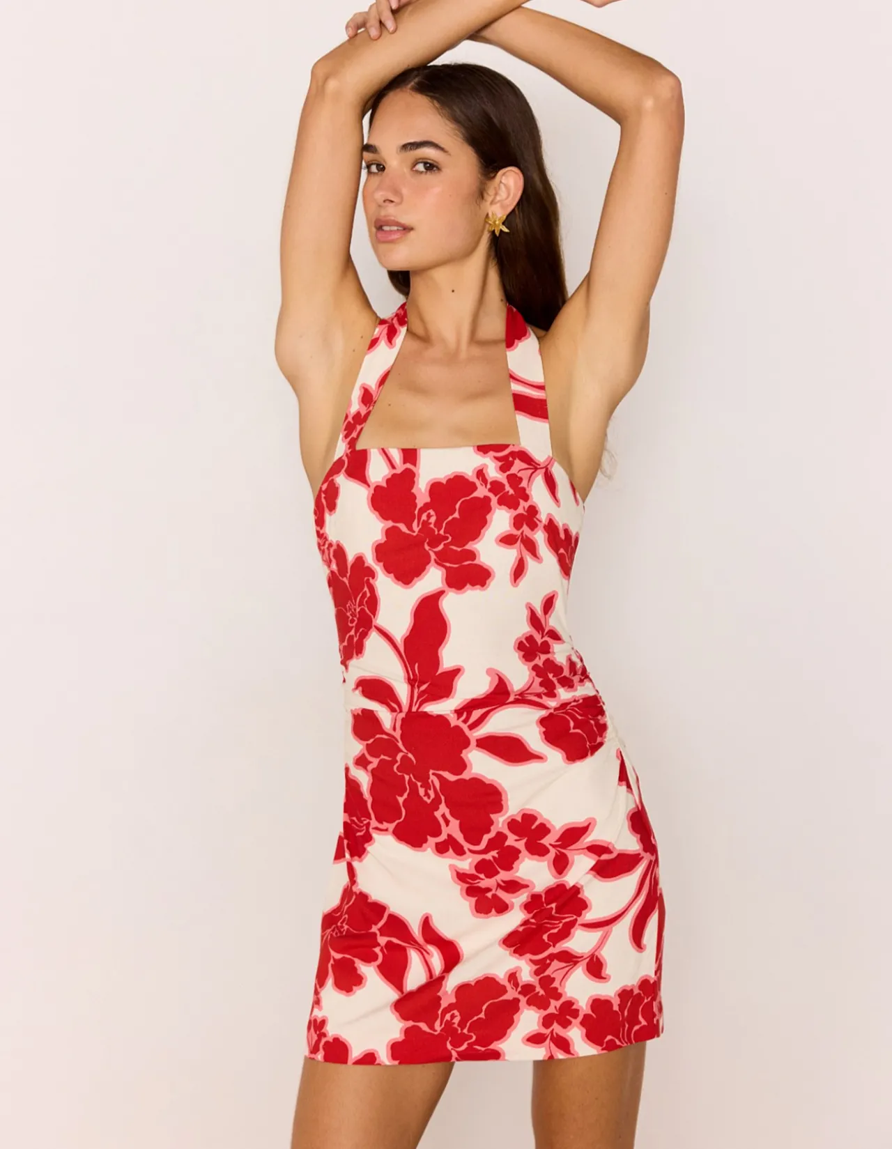 ROSELA HALTER MINI DRESS