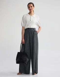 ROSE POLO KNITTED TOP