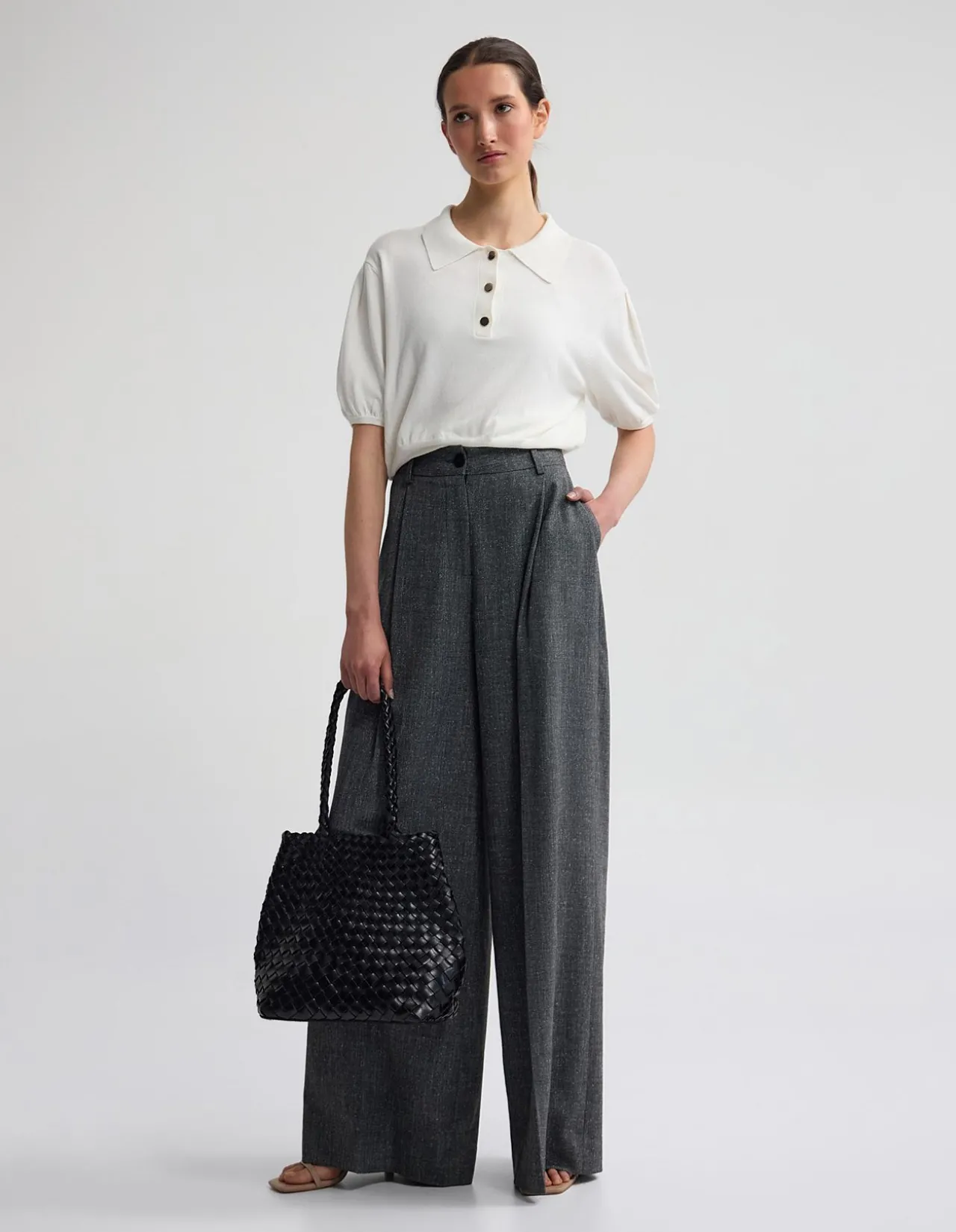ROSE POLO KNITTED TOP