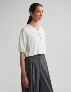 ROSE POLO KNITTED TOP