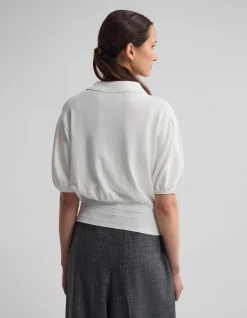 ROSE POLO KNITTED TOP
