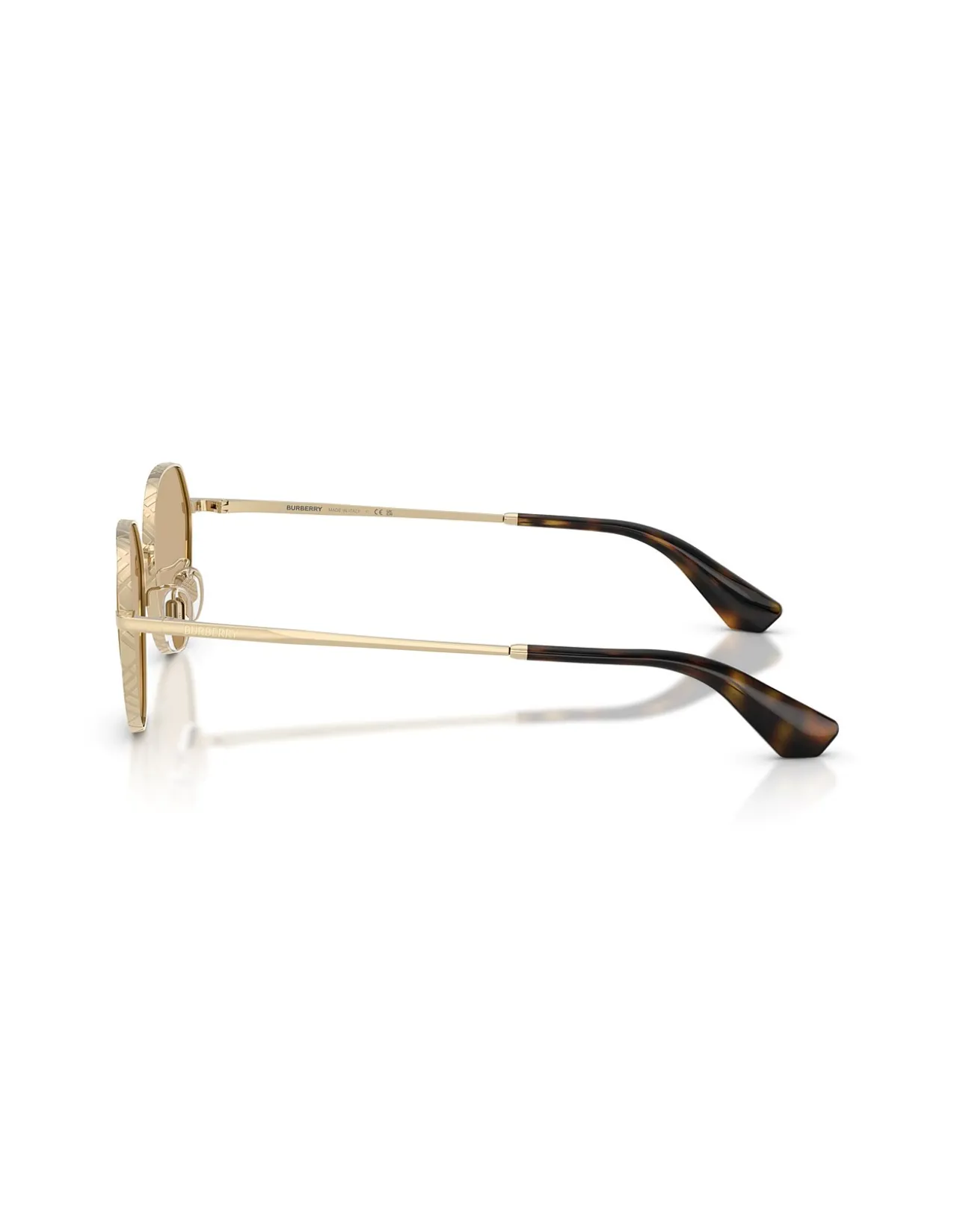 Round LIGHT GOLD DARK BROWN Sunglasses
