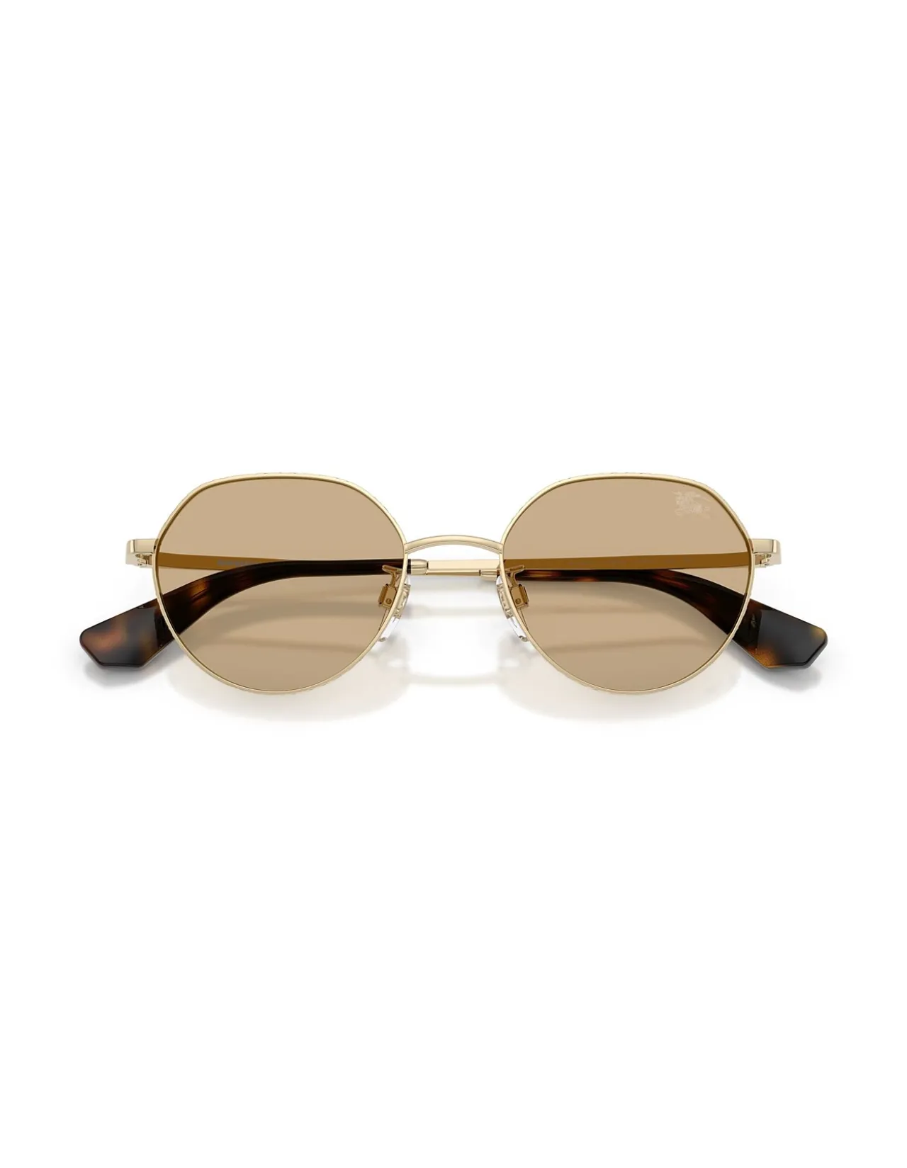 Round LIGHT GOLD DARK BROWN Sunglasses