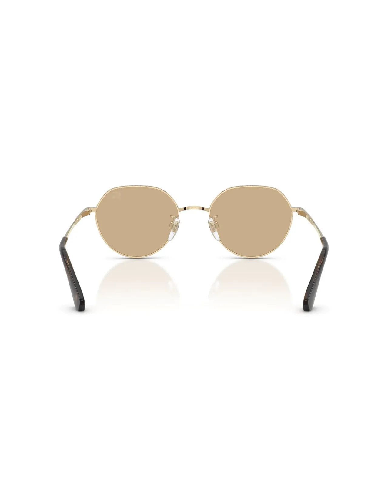 Round LIGHT GOLD DARK BROWN Sunglasses