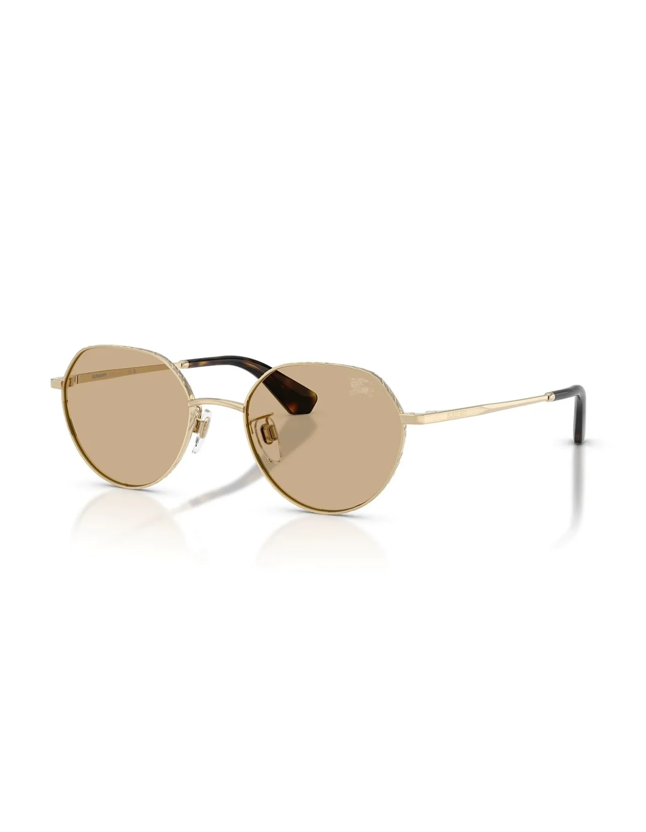 Round LIGHT GOLD DARK BROWN Sunglasses
