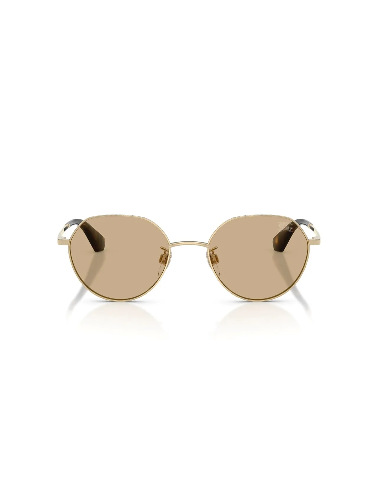 Round LIGHT GOLD DARK BROWN Sunglasses