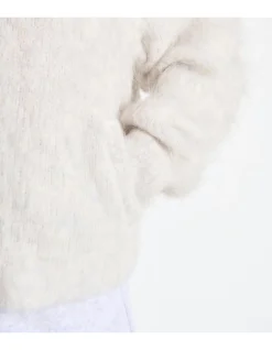 Round Neck Zip Through Knit