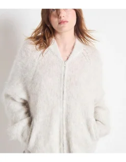 Round Neck Zip Through Knit