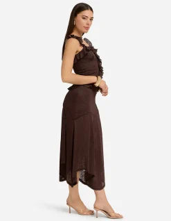 ROXELLE HANDKERCHIEF MIDI SKIRT