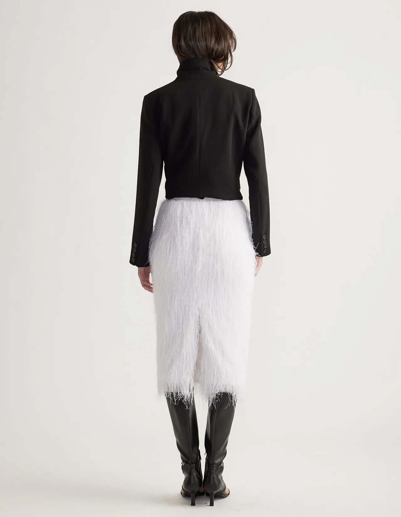 RUE FRINGED MIDI SKIRT