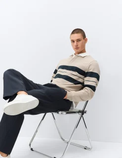 Rugby Polo Shirt: Collegiate Inspired Relaxed Fit 100% Cotton with Embroidered Chest Logo