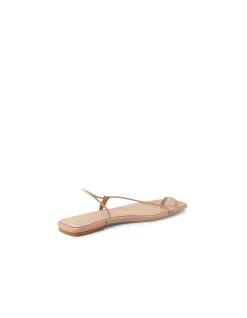 RUUBI Minimal Nude Leather Flat Sandals