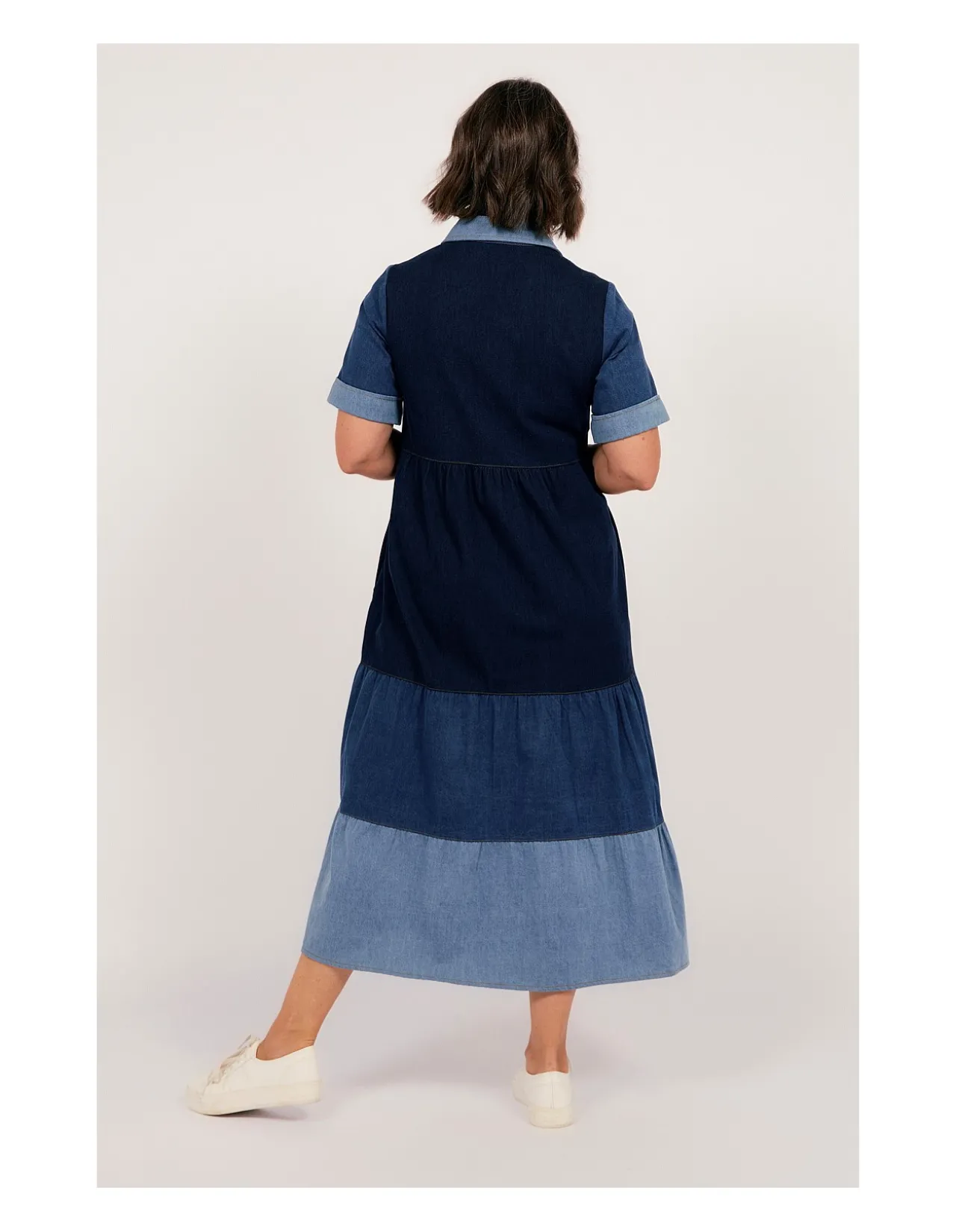 SABRE DENIM COLLARED DRESS