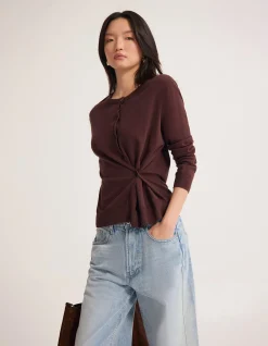SAGA SIDE BUTTON CARDIGAN