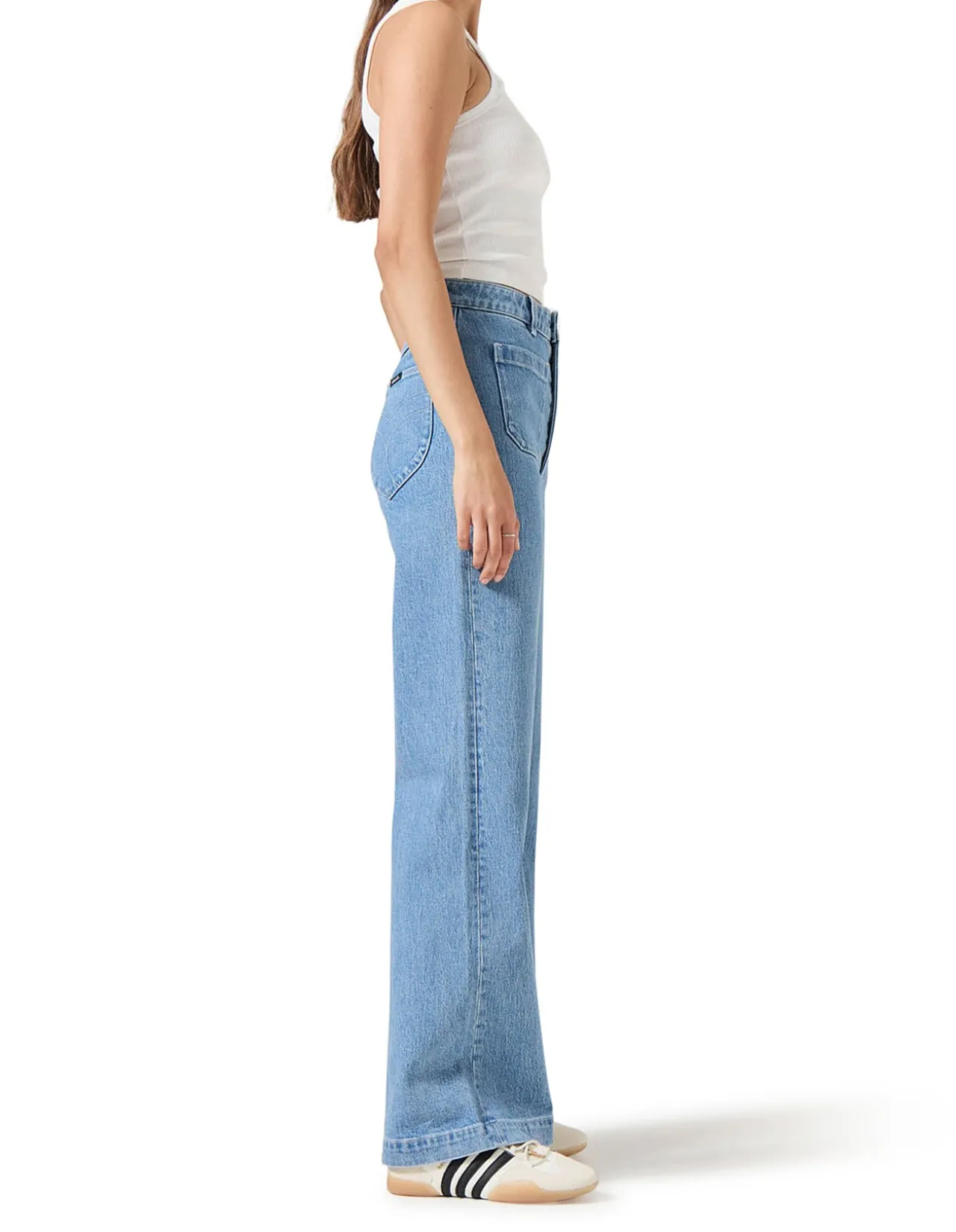Sailor Jean Long High Rise Wide Leg Jeans