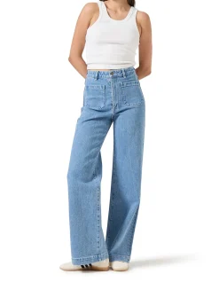 Sailor Jean Long High Rise Wide Leg Jeans