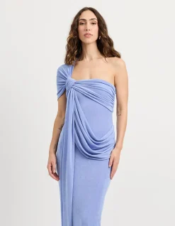 Sakura Draped One Shoulder Maxi Dress
