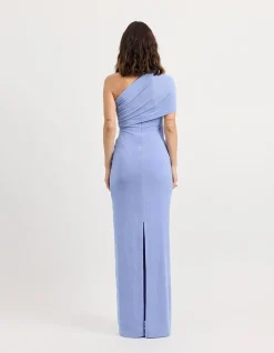 Sakura Draped One Shoulder Maxi Dress