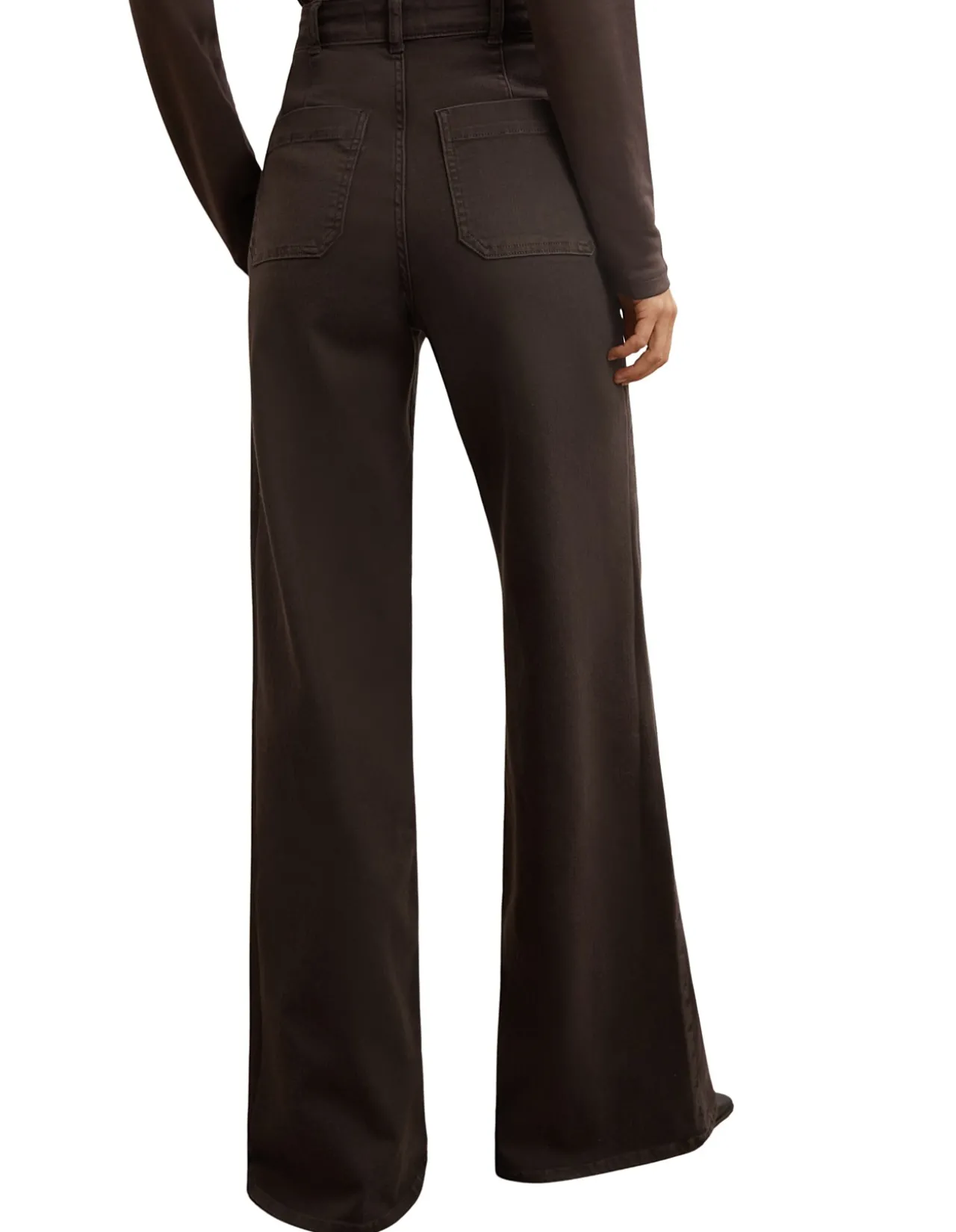 Sakura High Rise Patch Pocket Flare Jeans