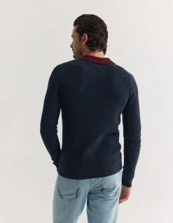 SAM CONTRAST COLLAR KNIT