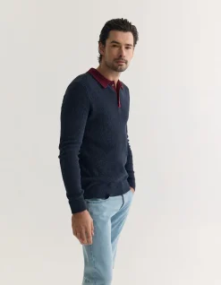 SAM CONTRAST COLLAR KNIT
