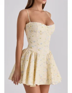 'SAMARIA'FLORAL PRINT CORSET MINI DRESS