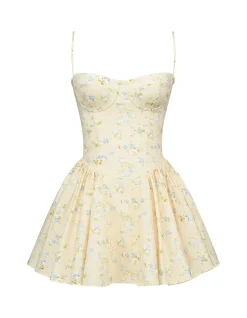 'SAMARIA'FLORAL PRINT CORSET MINI DRESS