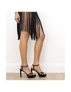 SAMI110 LATTICE FRONT PLATFORM SANDAL