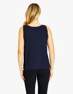 Sammi Contrast Knit Satin Front Tank Top