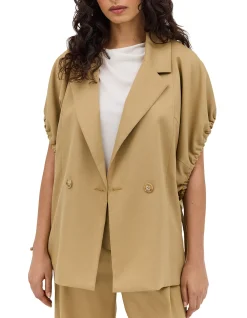 SAND WOOL SUITING PERUSE JACKET