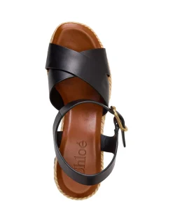 Sand Braided Cord Platform Wedge Sandals