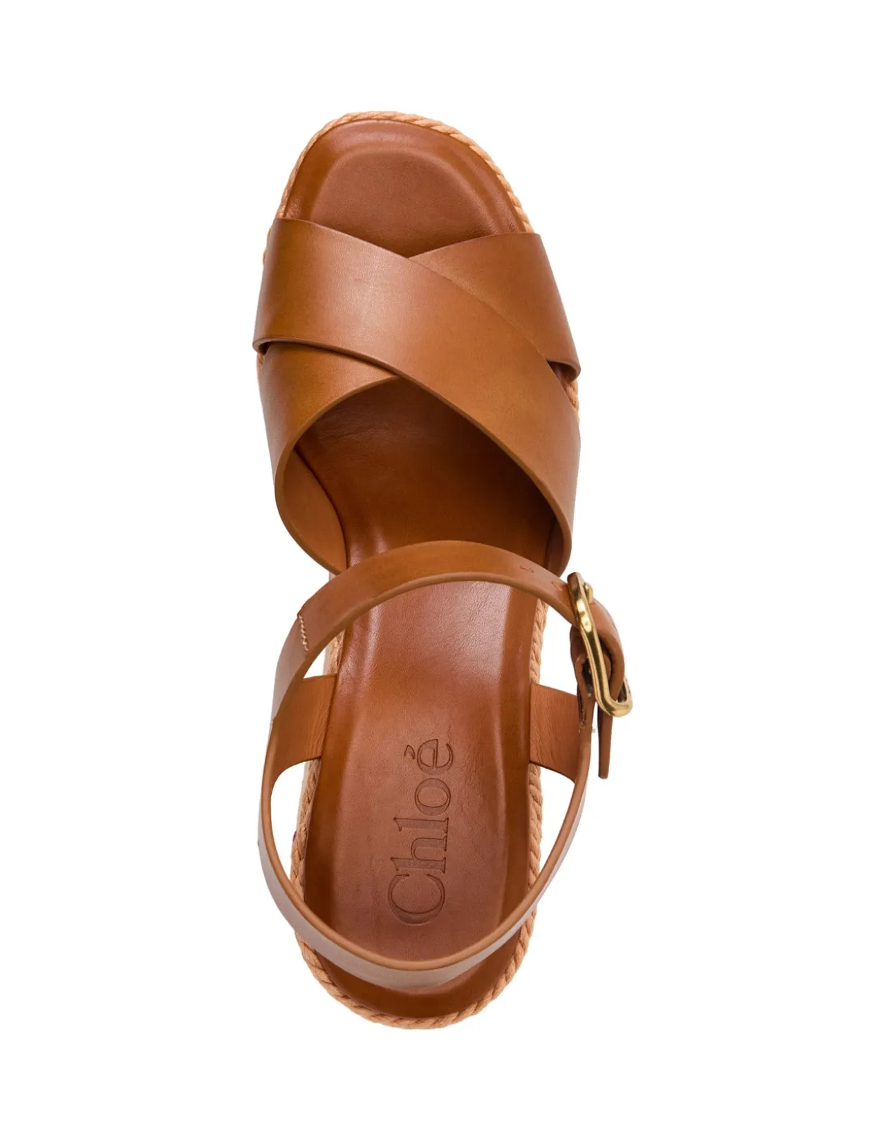 Sand Braided Cord Platform Wedge Sandals