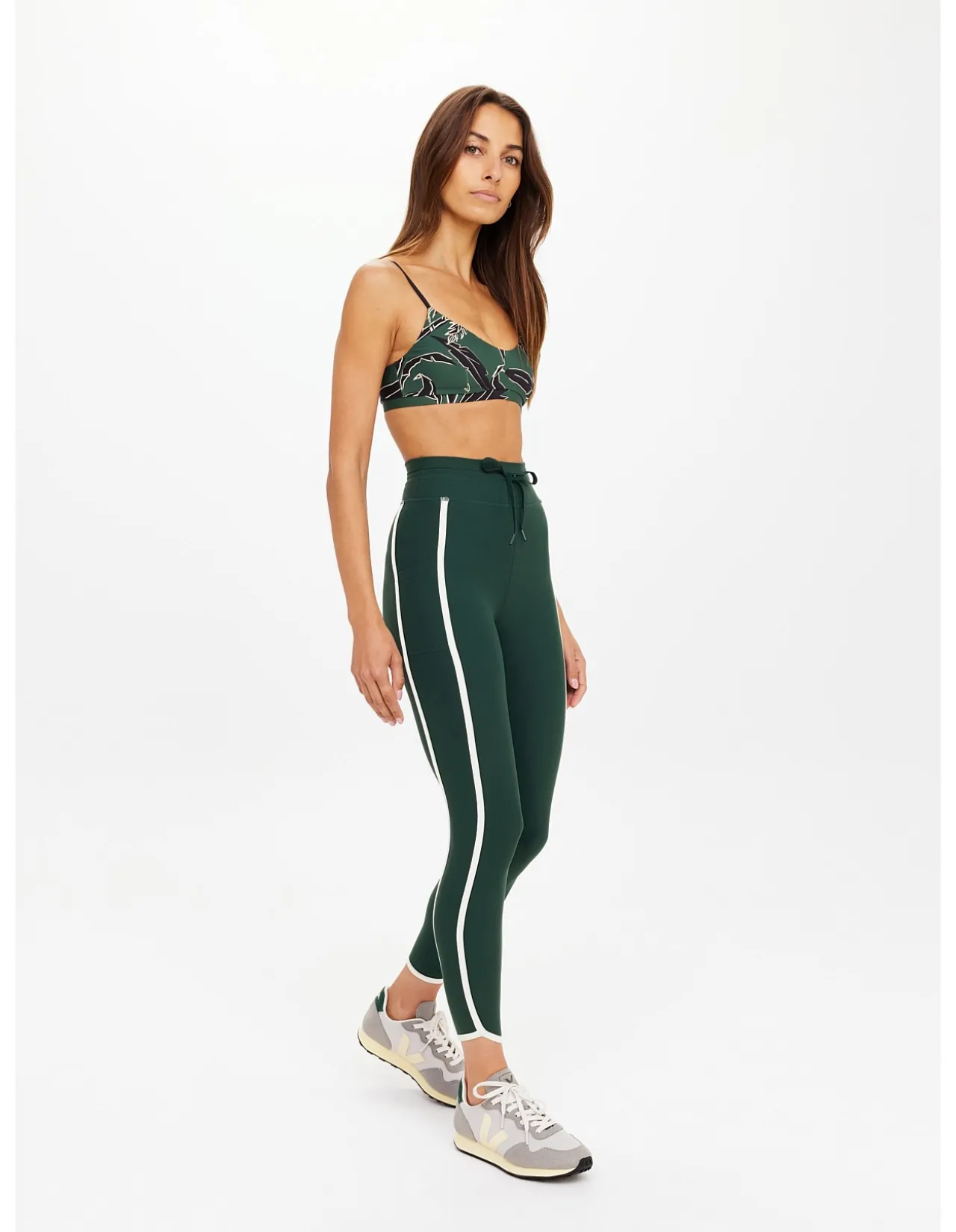 Santa Fe 63 cm Pocket Stripe Midi Legging