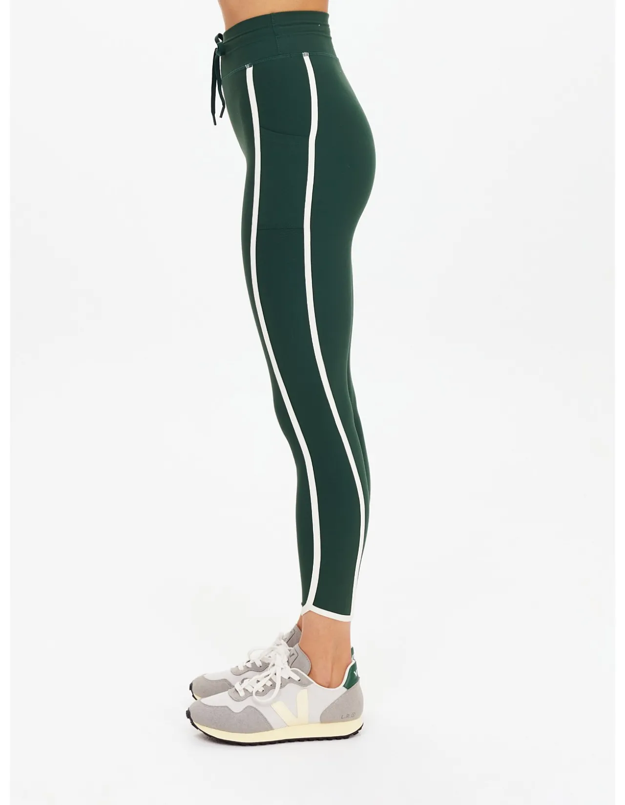 Santa Fe 63 cm Pocket Stripe Midi Legging