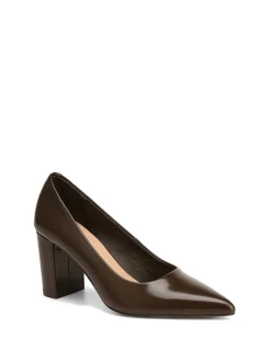 Sara Hot Chocolate Leather Pump