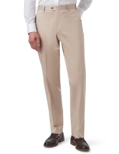 SATEEN FLAT-FRONT TROUSER