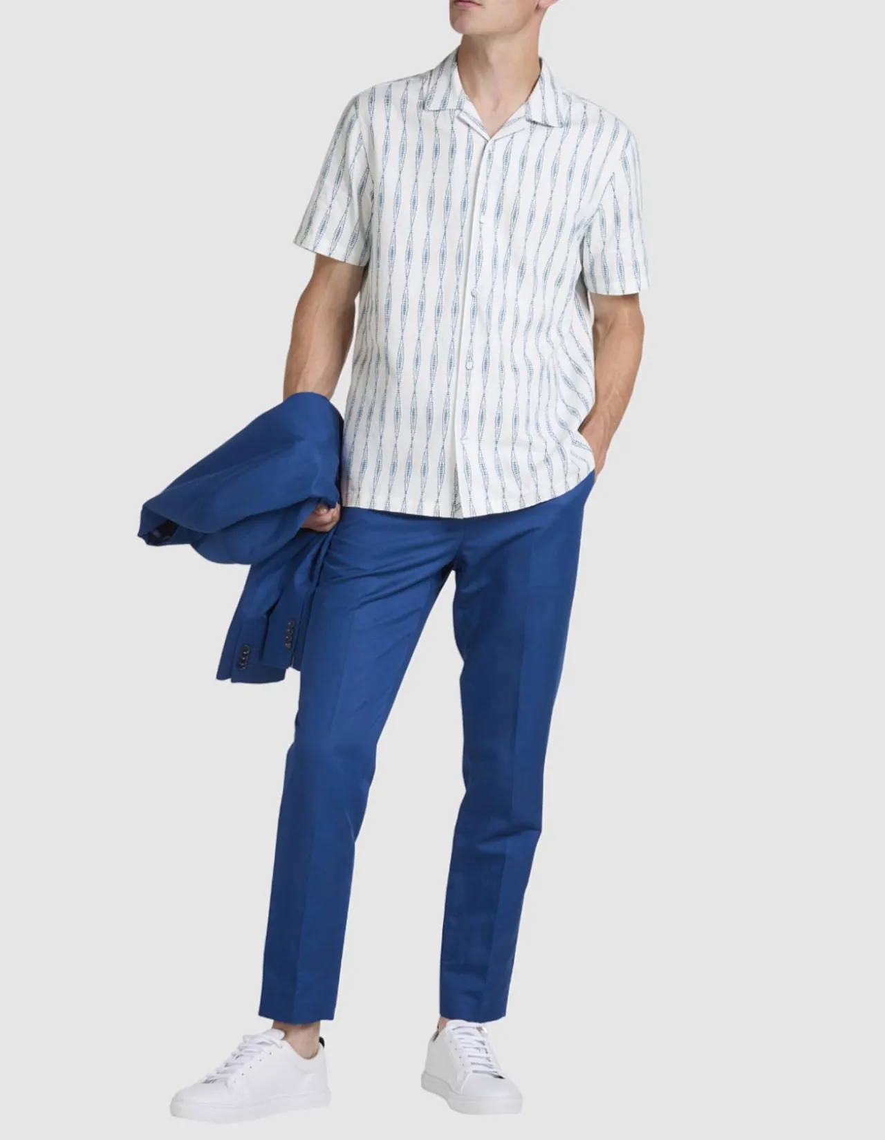 Satin Tailored Trouser Dark Blue