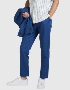 Satin Tailored Trouser Dark Blue
