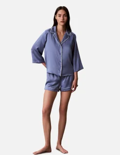 SATIN SHEEN SATIN SS SHIRT