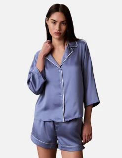SATIN SHEEN SATIN SS SHIRT
