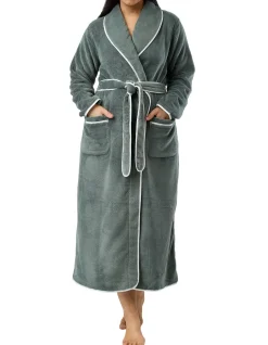 SATIN TRIM ROBE - LONG 130cm